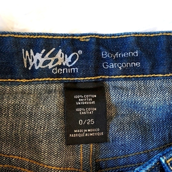 MOSSIMO Supply Co. Denim Jeans boyfriend distressed ankle size 0/25 - Picture 5 of 6